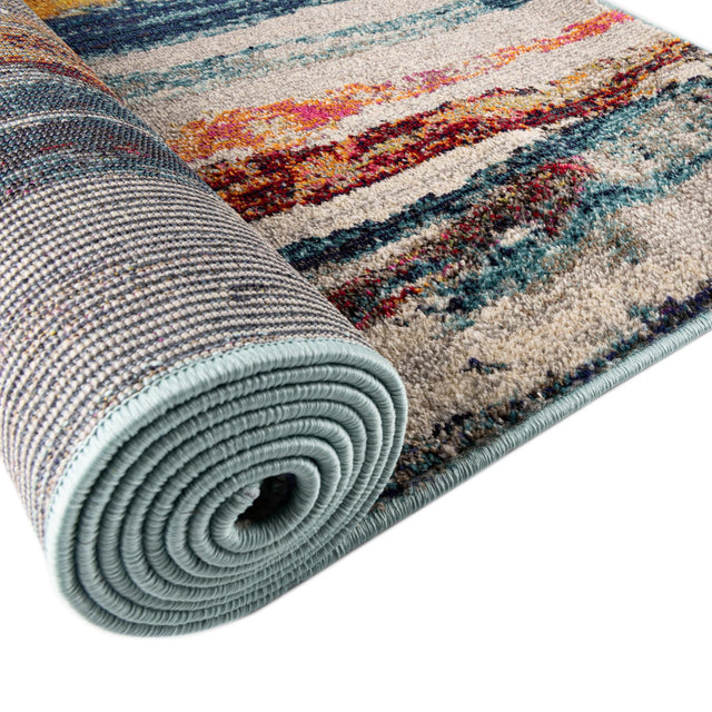 Multicolor 2' x 8' Haerfest Runner Area Rug Abstract Super Colorful Modern Vivid Carpet for Unique Interior Design Room Decorating for Sale at Rug Engine
