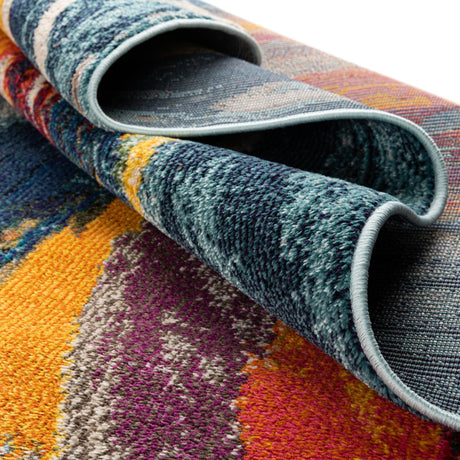 Multicolor 2' x 4' Haerfest Runner Area Rug Abstract Super Colorful Modern Vivid Carpet for Unique Interior Design Room Decorating for Sale at Rug Engine