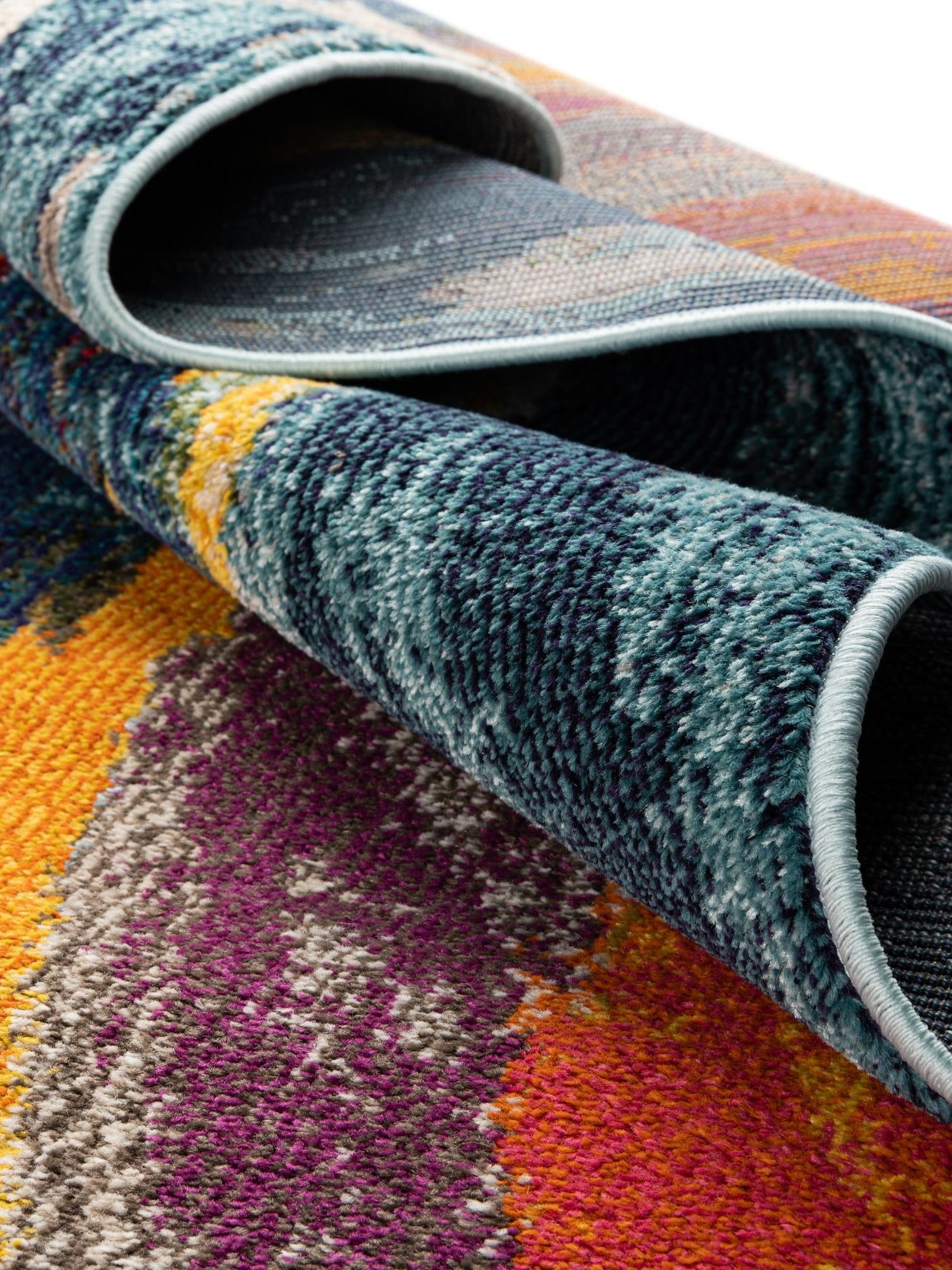 Multicolor 2' x 6' Haerfest Runner Area Rug Abstract Super Colorful Modern Vivid Carpet for Unique Interior Design Room Decorating for Sale at Rug Engine
