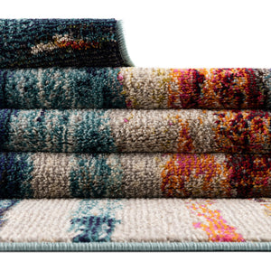 Multicolor 2' x 4' Haerfest Runner Area Rug Abstract Super Colorful Modern Vivid Carpet for Unique Interior Design Room Decorating for Sale at Rug Engine