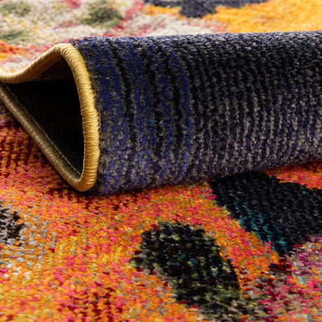 Yellow 5' 3 x 8' Haerfest Rectangle Area Rug Abstract Super Colorful Modern Vivid Carpet for Unique Interior Design Room Decorating for Sale at Rug Engine