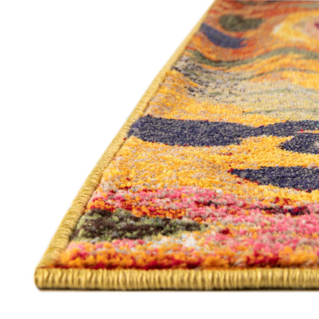 Yellow 9' x 12' Haerfest Rectangle Area Rug Abstract Super Colorful Modern Vivid Carpet for Unique Interior Design Room Decorating for Sale at Rug Engine