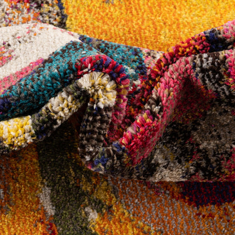 Yellow 2' x 3' Haerfest Rectangle Area Rug Abstract Super Colorful Modern Vivid Carpet for Unique Interior Design Room Decorating for Sale at Rug Engine