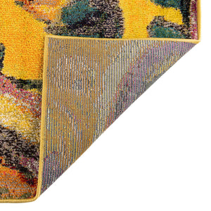 Yellow 4' x 6' Haerfest Rectangle Area Rug Abstract Super Colorful Modern Vivid Carpet for Unique Interior Design Room Decorating for Sale at Rug Engine