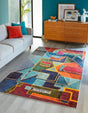 Multicolor 7' 10 x 10' Haerfest Rectangle Area Rug Abstract Super Colorful Modern Vivid Carpet for Unique Interior Design Room Decorating for Sale at Rug Engine