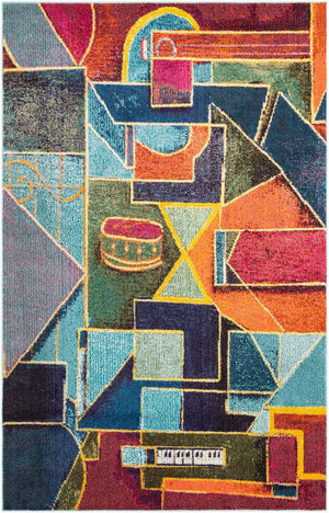 Multicolor 5' 3 x 8' Haerfest Rectangle Area Rug Abstract Super Colorful Modern Vivid Carpet for Unique Interior Design Room Decorating for Sale at Rug Engine