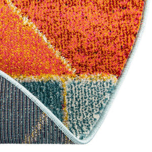 Multicolor 5' 3 x 5' 3 Haerfest Round Area Rug Abstract Super Colorful Modern Vivid Carpet for Unique Interior Design Room Decorating for Sale at Rug Engine