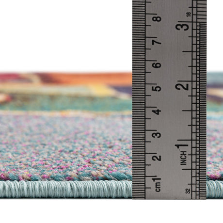 Multicolor 2' x 6' Haerfest Runner Area Rug Abstract Super Colorful Modern Vivid Carpet for Unique Interior Design Room Decorating for Sale at Rug Engine