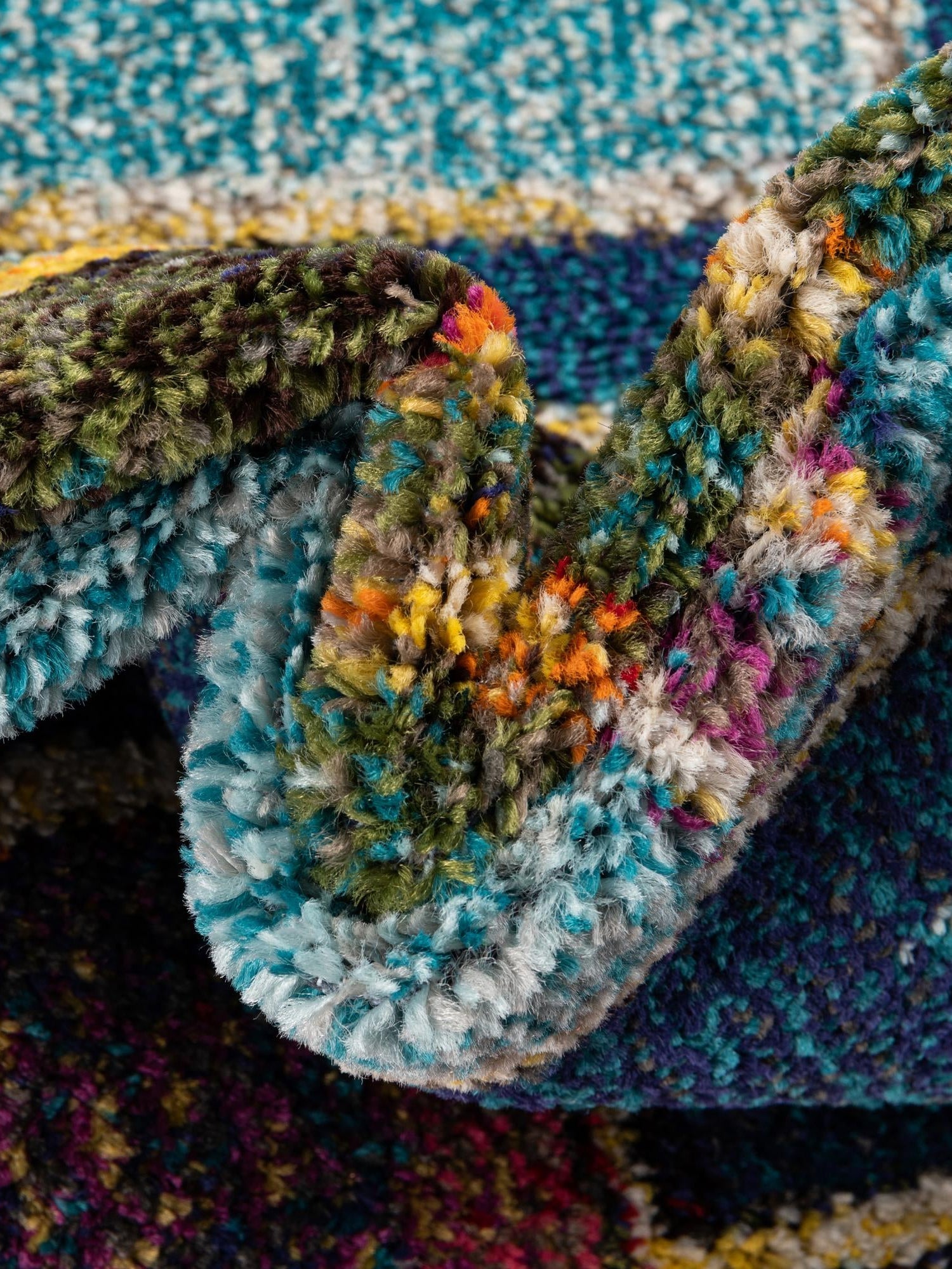 Multicolor 2' x 8' Haerfest Runner Area Rug Abstract Super Colorful Modern Vivid Carpet for Unique Interior Design Room Decorating for Sale at Rug Engine