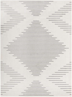 Ivory and Gray 10' x 13' 1 Kai Rectangle Area Rug Easy Clean 100% Polypropylene With Cotton Backing Modern Geometric Carpet for Living, Dining, Office, Bedroom for Sale at Rug Engine