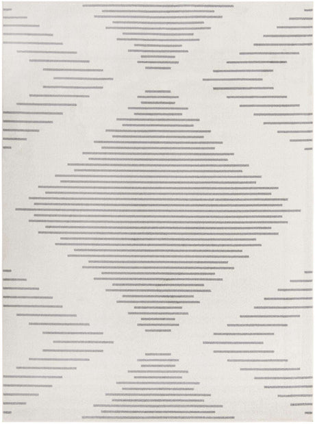 Ivory and Gray 10' x 13' 1 Kai Rectangle Area Rug Easy Clean 100% Polypropylene With Cotton Backing Modern Geometric Carpet for Living, Dining, Office, Bedroom for Sale at Rug Engine