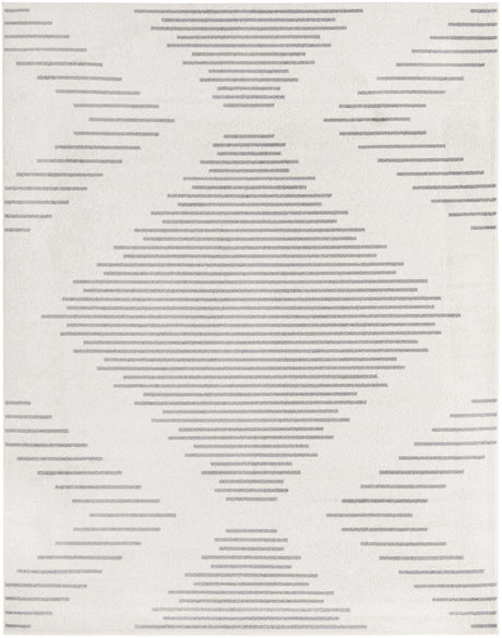 Ivory and Gray 7' 10 x 10' Kai Rectangle Area Rug Easy Clean 100% Polypropylene With Cotton Backing Modern Geometric Carpet for Living, Dining, Office, Bedroom for Sale at Rug Engine