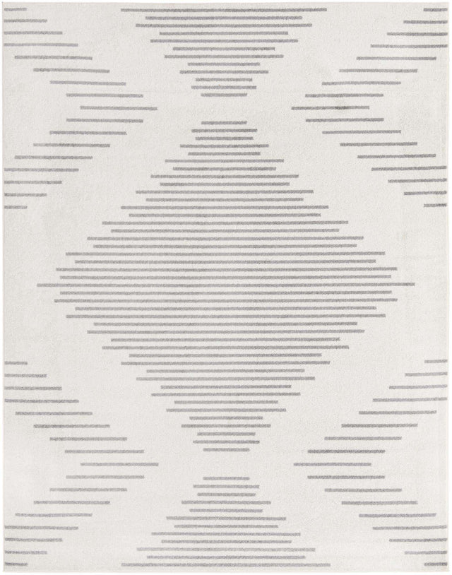 Ivory and Gray 7' 10 x 10' Kai Rectangle Area Rug Easy Clean 100% Polypropylene With Cotton Backing Modern Geometric Carpet for Living, Dining, Office, Bedroom for Sale at Rug Engine