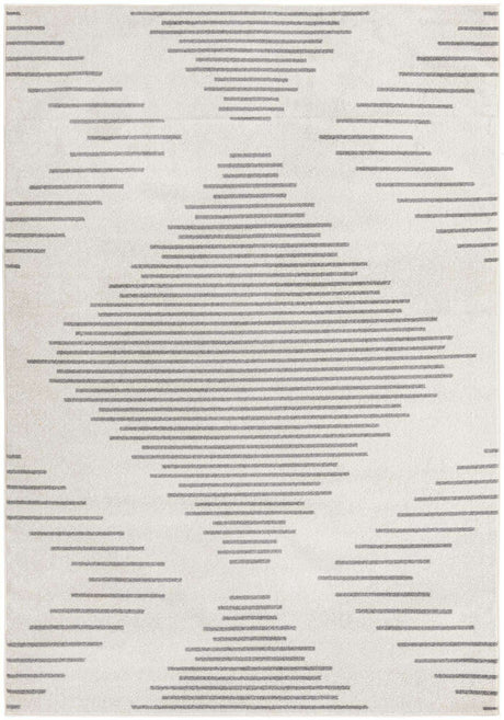 Ivory and Gray 7' 1 x 10' Kai Rectangle Area Rug Easy Clean 100% Polypropylene With Cotton Backing Modern Geometric Carpet for Living, Dining, Office, Bedroom for Sale at Rug Engine
