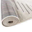 Ivory and Gray 2' x 3' 1 Kai Rectangle Area Rug Easy Clean 100% Polypropylene With Cotton Backing Modern Geometric Carpet for Living, Dining, Office, Bedroom for Sale at Rug Engine