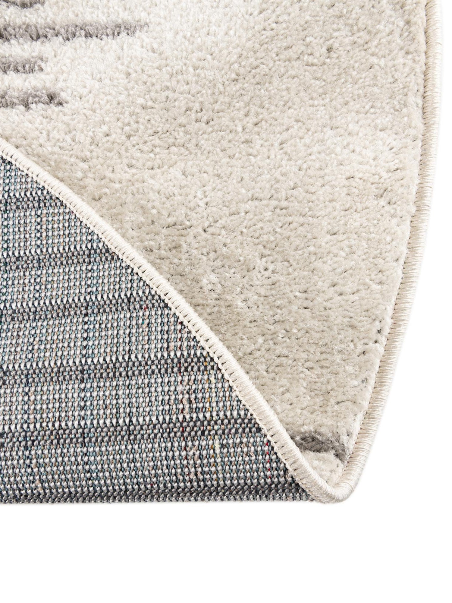 Ivory and Gray 3' 1 x 3' 1 Kai Round Area Rug Easy Clean 100% Polypropylene With Cotton Backing Modern Geometric Carpet for Living, Dining, Office, Bedroom for Sale at Rug Engine