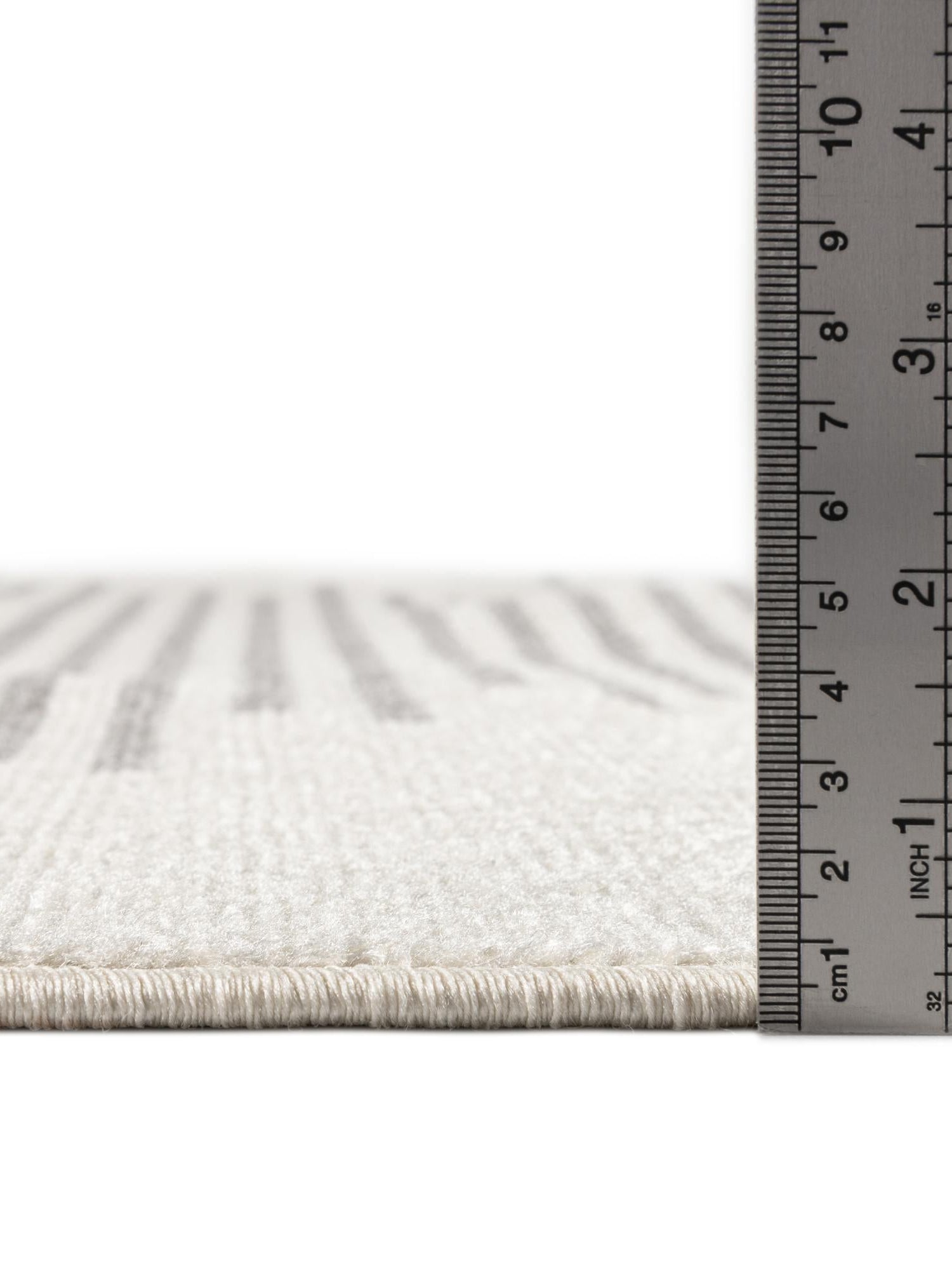 Ivory and Gray 10' x 10' Kai Square Area Rug Easy Clean 100% Polypropylene With Cotton Backing Modern Geometric Carpet for Living, Dining, Office, Bedroom for Sale at Rug Engine