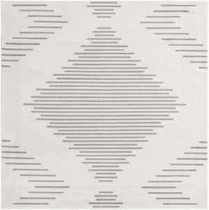 Ivory and Gray 7' 1 x 7' 1 Kai Square Area Rug Easy Clean 100% Polypropylene With Cotton Backing Modern Geometric Carpet for Living, Dining, Office, Bedroom for Sale at Rug Engine