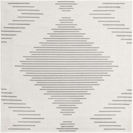 Ivory and Gray 7' 1 x 7' 1 Kai Square Area Rug Easy Clean 100% Polypropylene With Cotton Backing Modern Geometric Carpet for Living, Dining, Office, Bedroom for Sale at Rug Engine