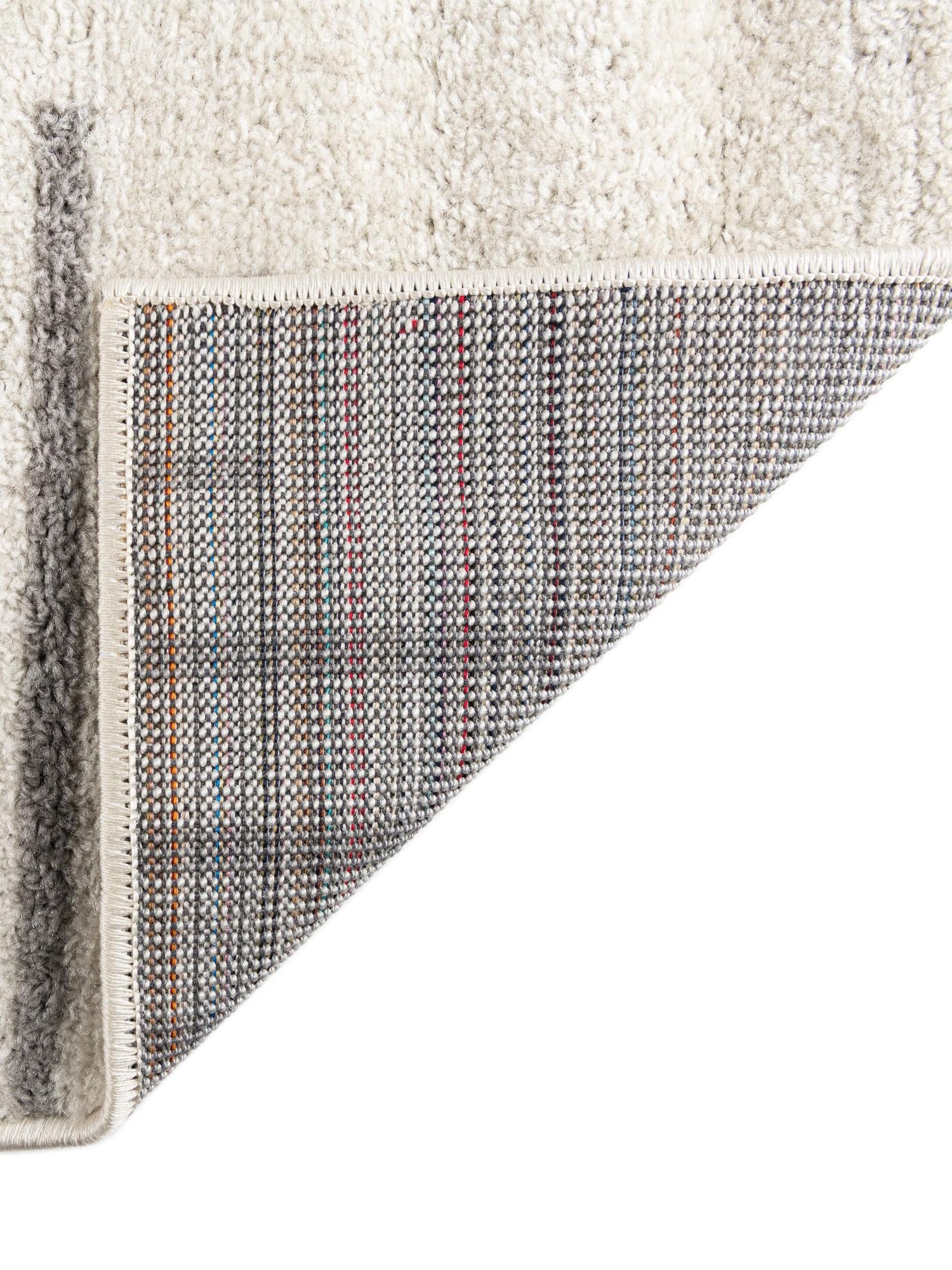 Ivory and Gray 2' 7 x 8' Kai Runner Area Rug Easy Clean 100% Polypropylene With Cotton Backing Modern Geometric Carpet for Living, Dining, Office, Bedroom for Sale at Rug Engine