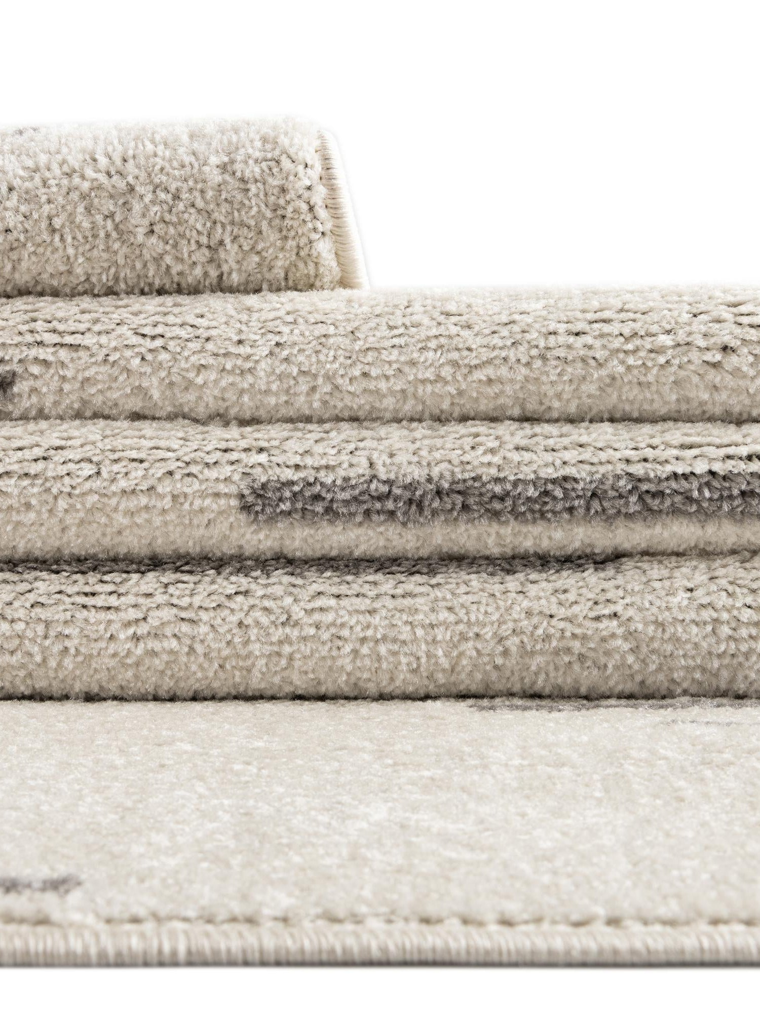 Ivory and Gray 2' 7 x 8' Kai Runner Area Rug Easy Clean 100% Polypropylene With Cotton Backing Modern Geometric Carpet for Living, Dining, Office, Bedroom for Sale at Rug Engine
