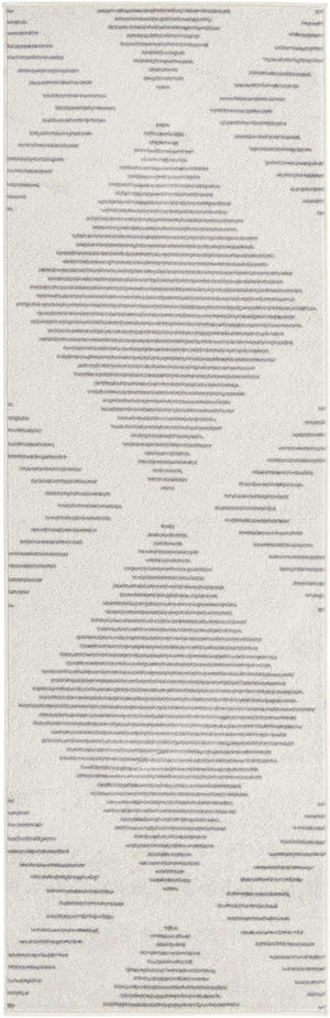 Ivory and Gray 2' 7 x 8' Kai Runner Area Rug Easy Clean 100% Polypropylene With Cotton Backing Modern Geometric Carpet for Living, Dining, Office, Bedroom for Sale at Rug Engine