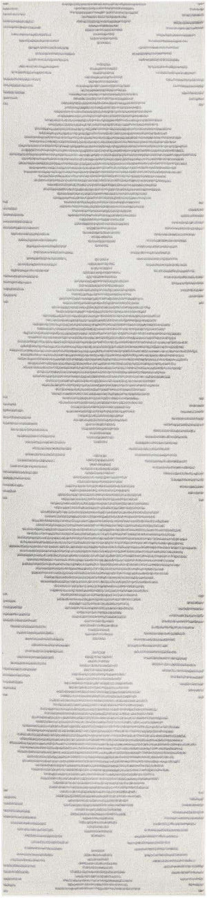 Ivory and Gray 3' 3 x 14' 1 Kai Runner Area Rug Easy Clean 100% Polypropylene With Cotton Backing Modern Geometric Carpet for Living, Dining, Office, Bedroom for Sale at Rug Engine
