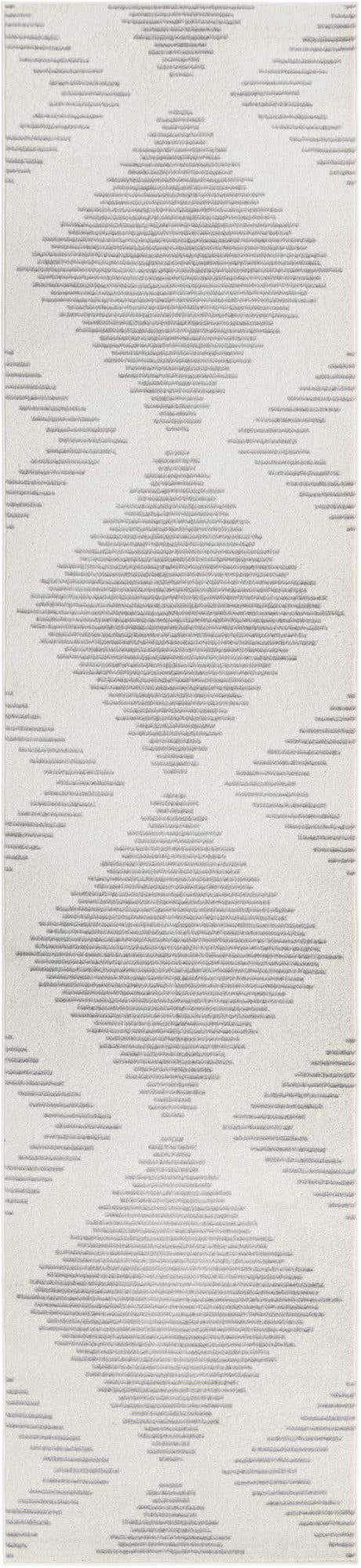 Ivory and Gray 3' 3 x 14' 1 Kai Runner Area Rug Easy Clean 100% Polypropylene With Cotton Backing Modern Geometric Carpet for Living, Dining, Office, Bedroom for Sale at Rug Engine