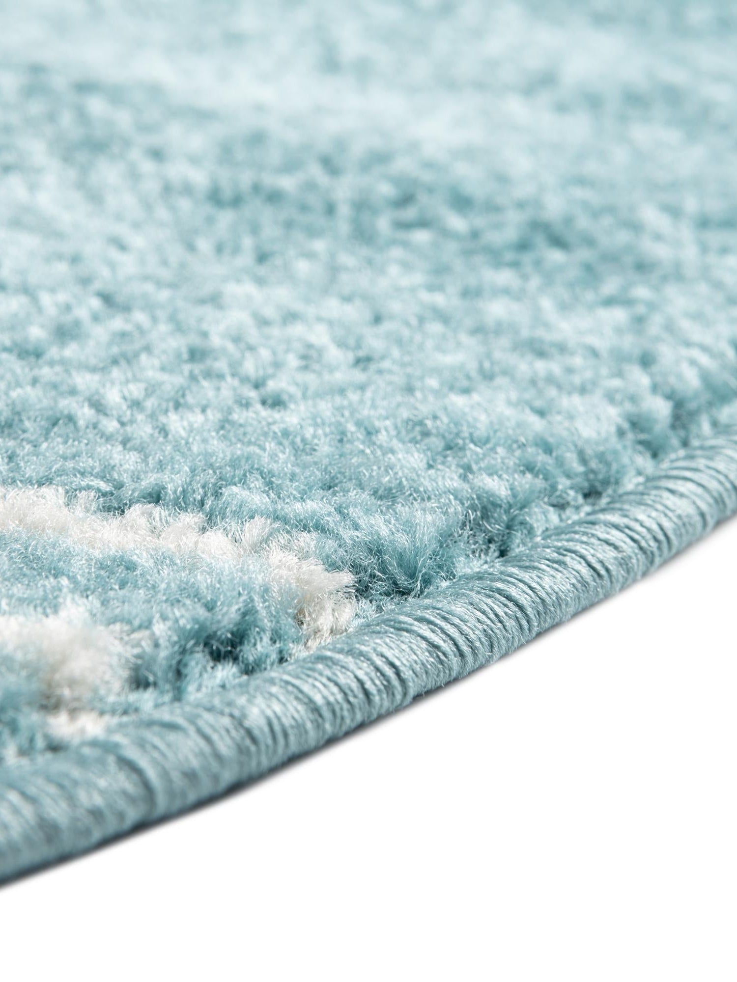 Light Blue 2' x 7' 10 Kai Round Area Rug Easy Clean 100% Polypropylene With Cotton Backing Modern Geometric Carpet for Living, Dining, Office, Bedroom for Sale at Rug Engine