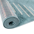 Light Blue 3' 1 x 3' 1 Kai Round Area Rug Easy Clean 100% Polypropylene With Cotton Backing Modern Geometric Carpet for Living, Dining, Office, Bedroom for Sale at Rug Engine
