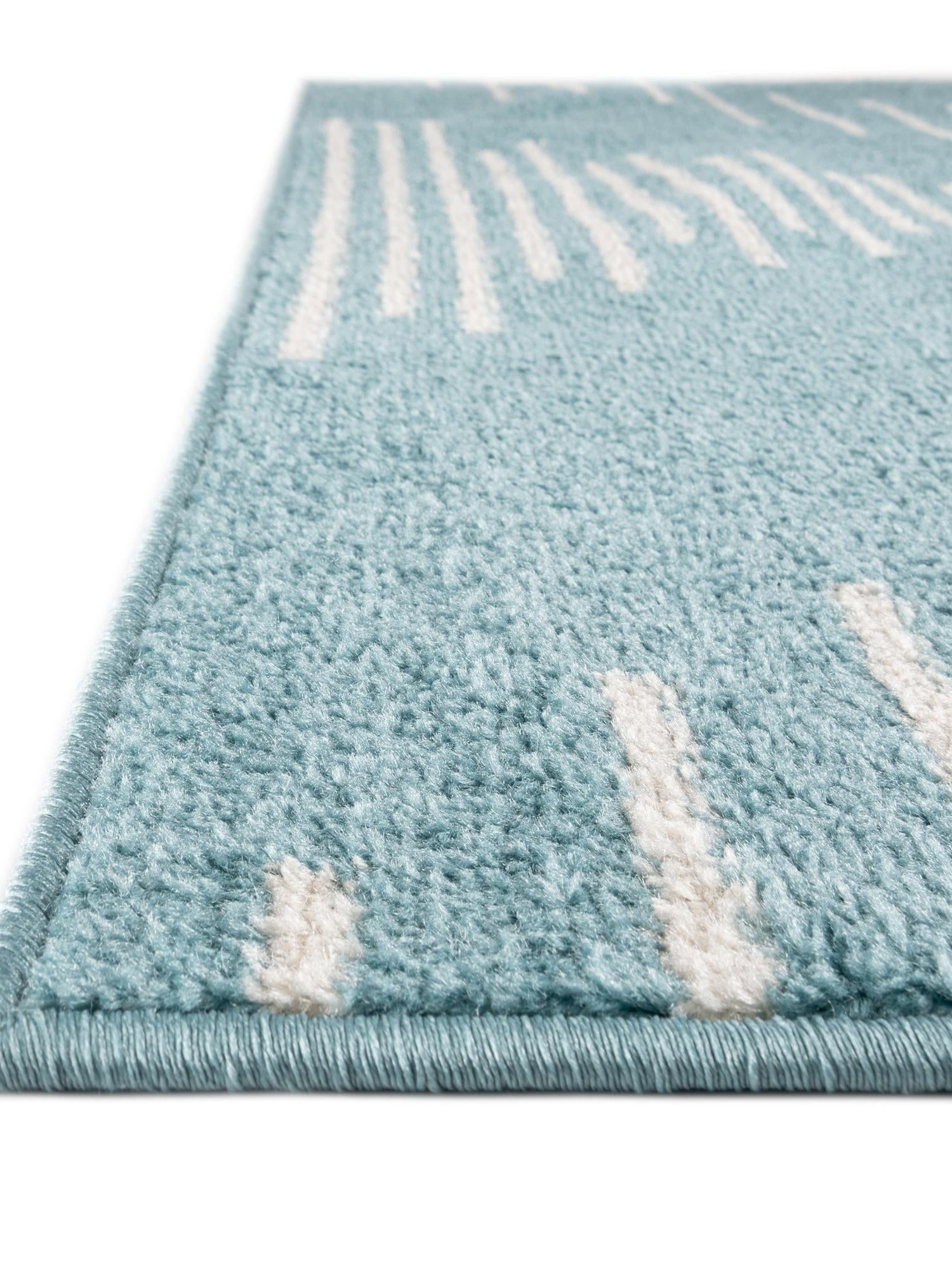 Light Blue 5' 3 x 5' 3 Kai Square Area Rug Easy Clean 100% Polypropylene With Cotton Backing Modern Geometric Carpet for Living, Dining, Office, Bedroom for Sale at Rug Engine