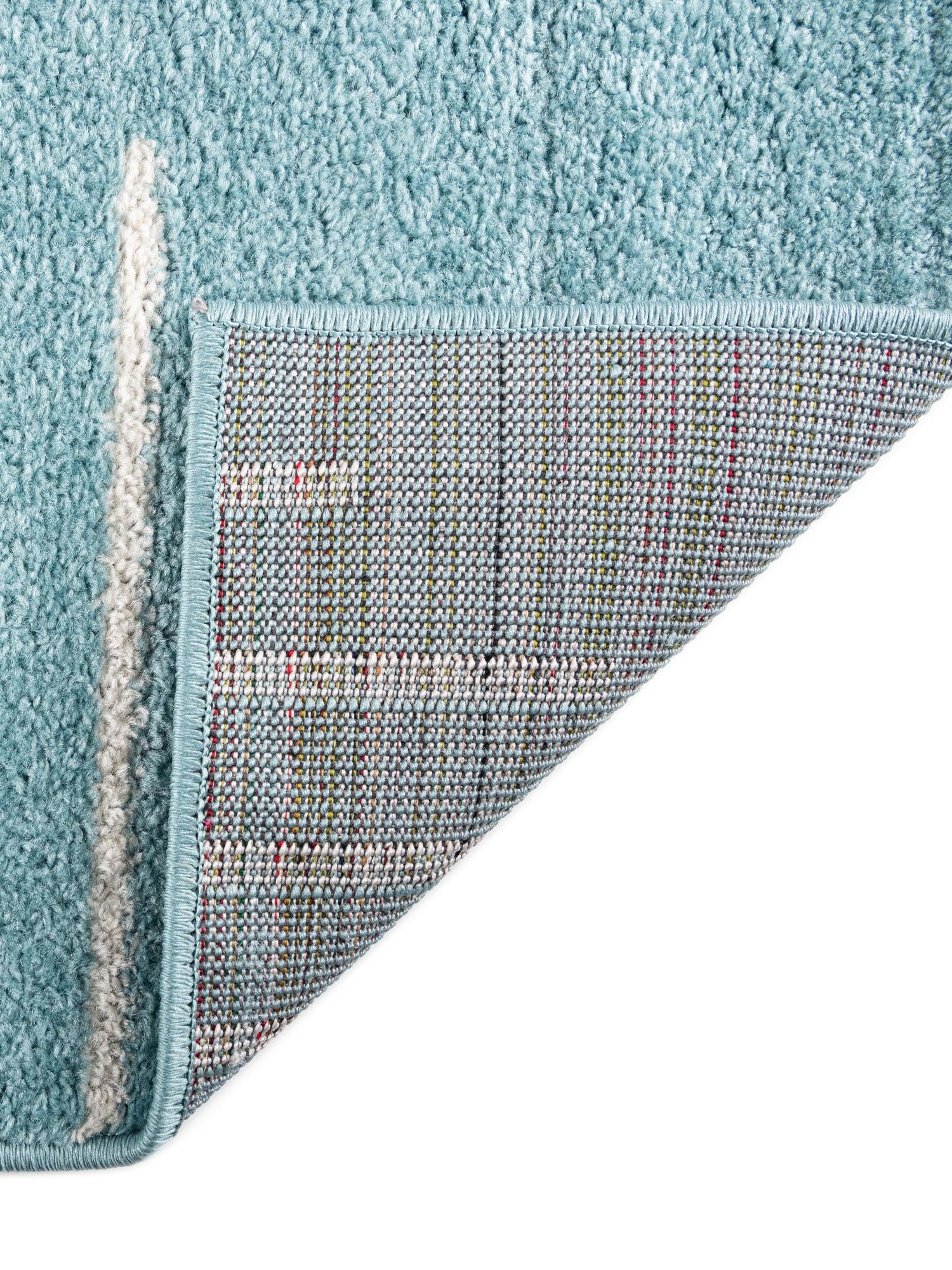 Light Blue 5' 3 x 5' 3 Kai Square Area Rug Easy Clean 100% Polypropylene With Cotton Backing Modern Geometric Carpet for Living, Dining, Office, Bedroom for Sale at Rug Engine