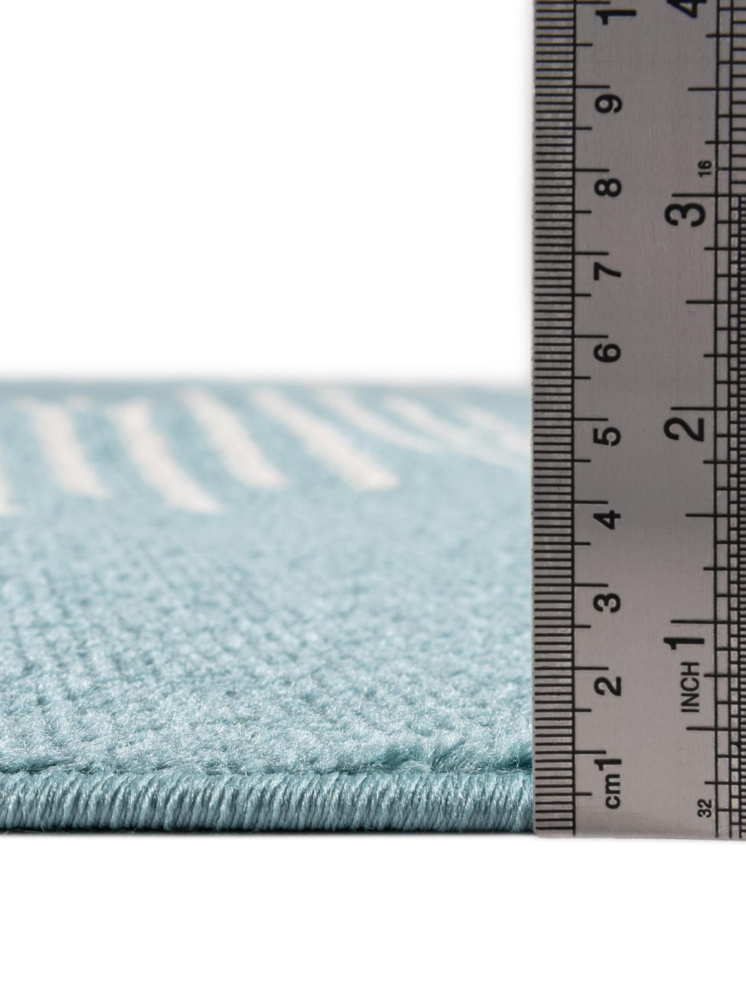 Light Blue 2' x 8' Kai Runner Area Rug Easy Clean 100% Polypropylene With Cotton Backing Modern Geometric Carpet for Living, Dining, Office, Bedroom for Sale at Rug Engine