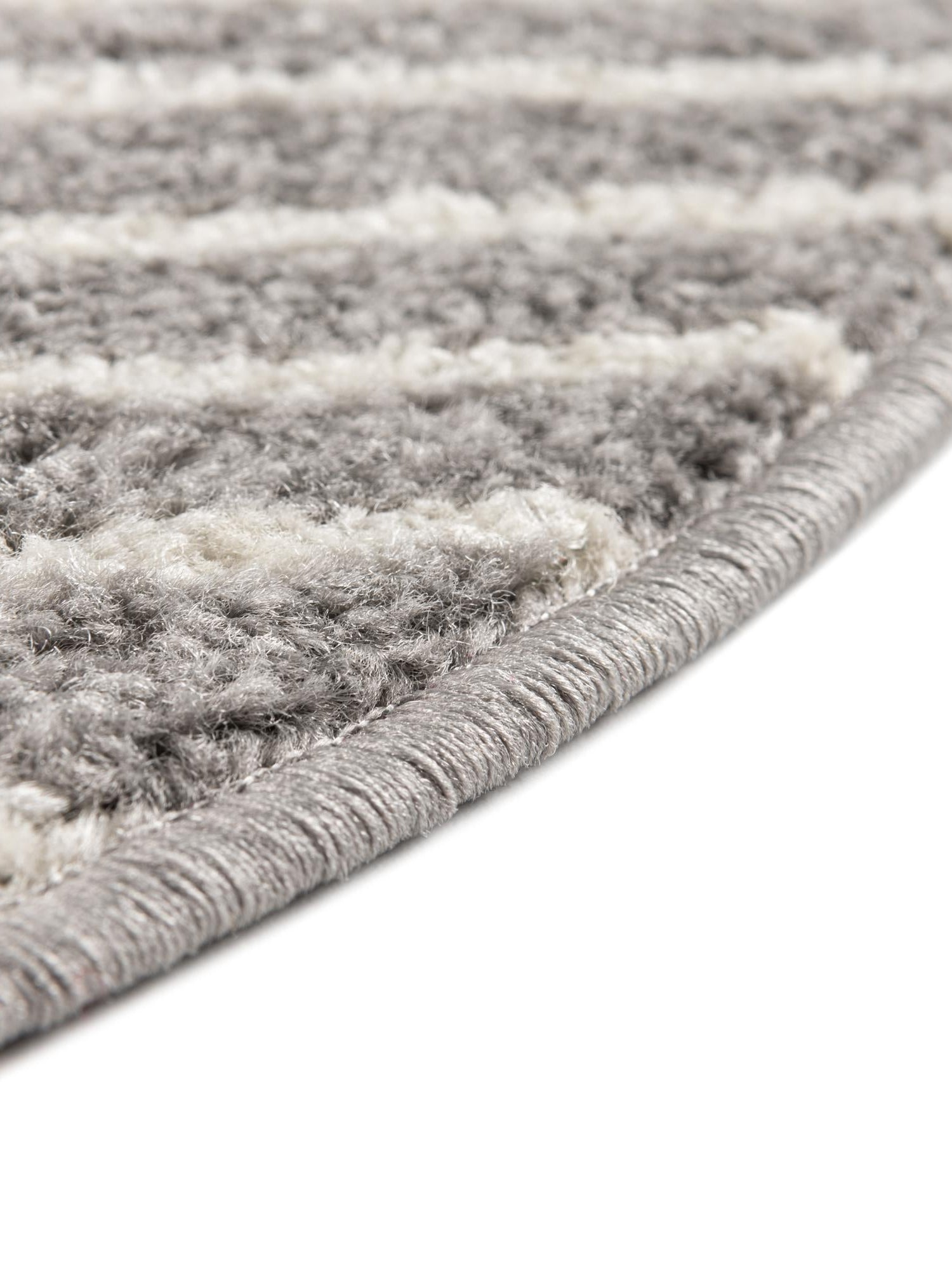 Gray and Ivory 3' 1 x 3' 1 Kai Round Area Rug Easy Clean 100% Polypropylene With Cotton Backing Modern Geometric Carpet for Living, Dining, Office, Bedroom for Sale at Rug Engine