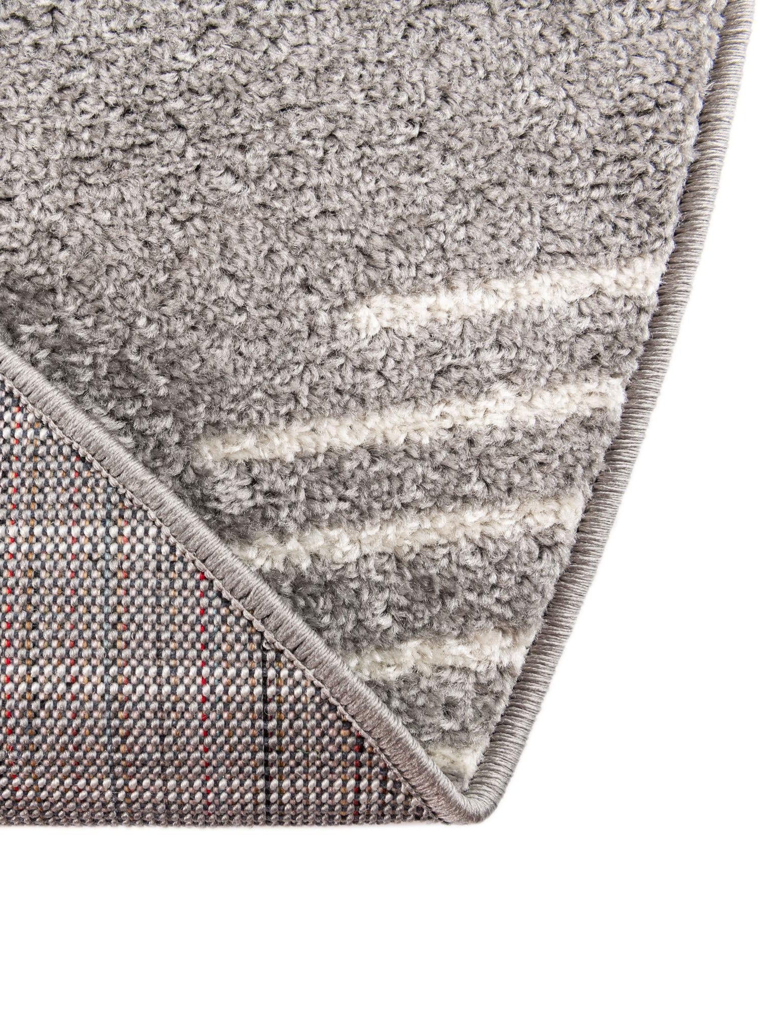 Gray and Ivory 10' x 10' Kai Round Area Rug Easy Clean 100% Polypropylene With Cotton Backing Modern Geometric Carpet for Living, Dining, Office, Bedroom for Sale at Rug Engine