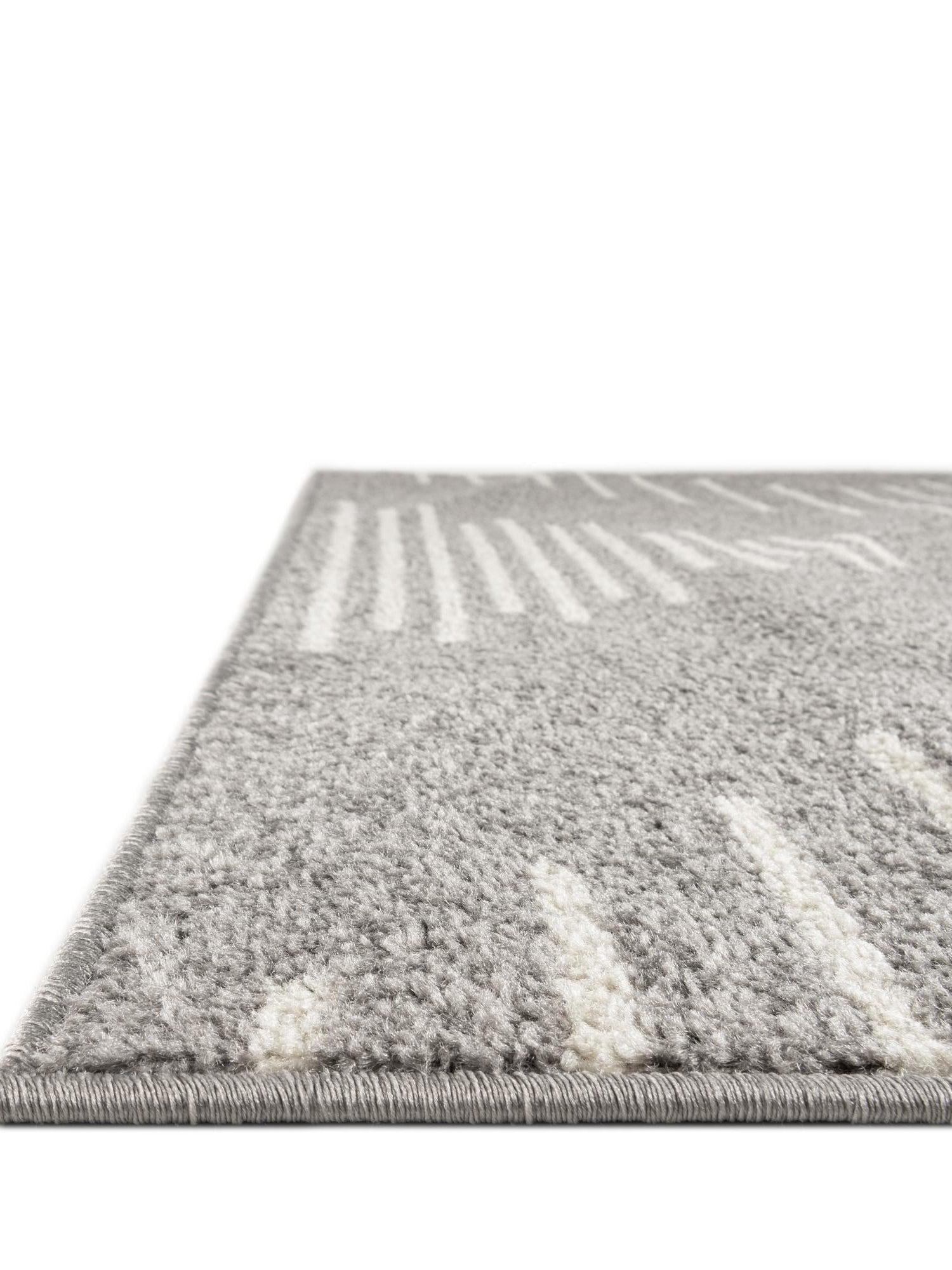 Gray and Ivory 5' 3 x 5' 3 Kai Square Area Rug Easy Clean 100% Polypropylene With Cotton Backing Modern Geometric Carpet for Living, Dining, Office, Bedroom for Sale at Rug Engine