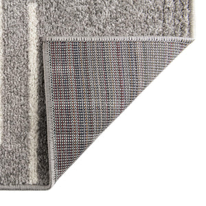 Gray and Ivory 5' 3 x 5' 3 Kai Square Area Rug Easy Clean 100% Polypropylene With Cotton Backing Modern Geometric Carpet for Living, Dining, Office, Bedroom for Sale at Rug Engine