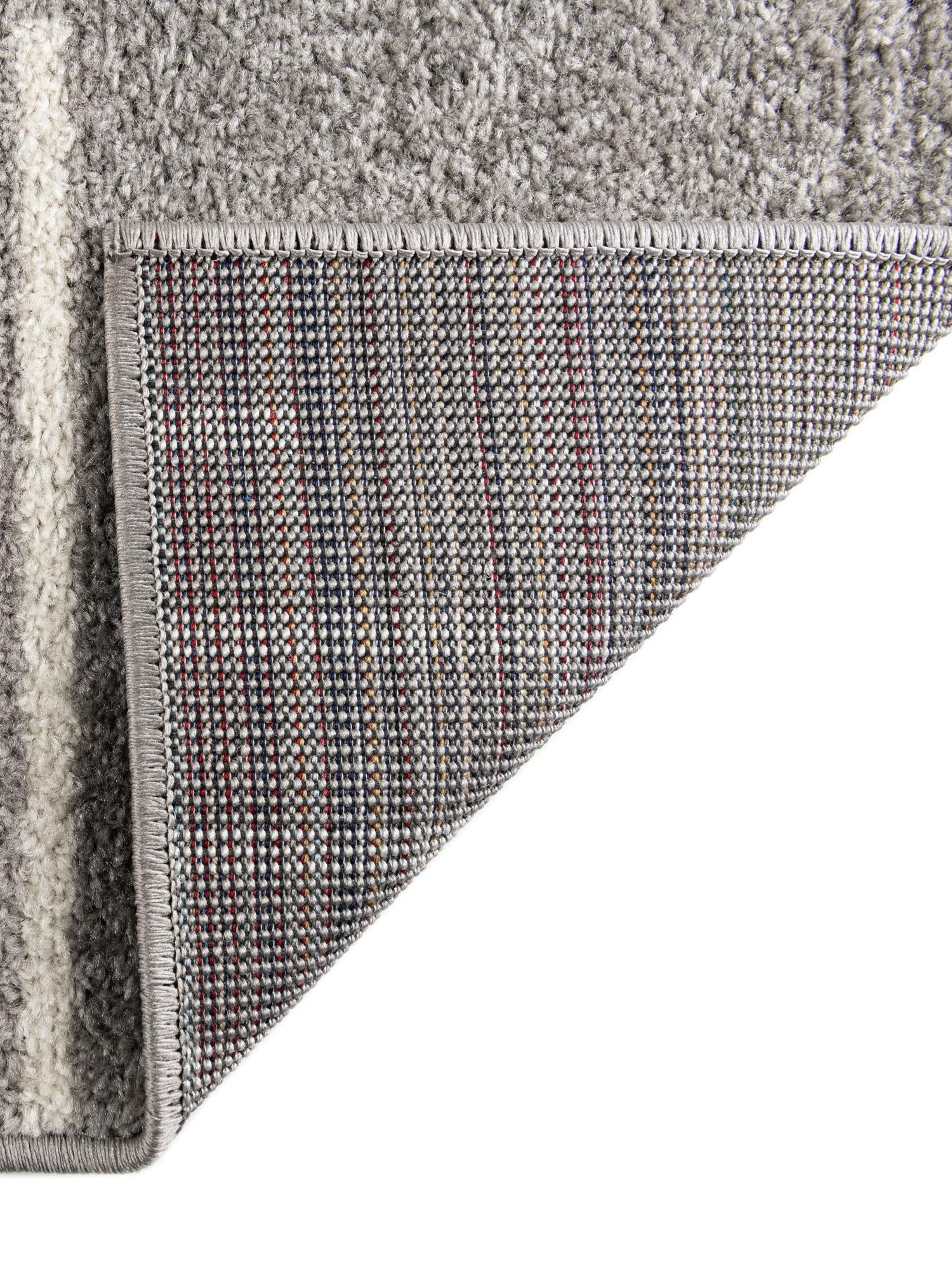 Gray and Ivory 7' 1 x 7' 1 Kai Square Area Rug Easy Clean 100% Polypropylene With Cotton Backing Modern Geometric Carpet for Living, Dining, Office, Bedroom for Sale at Rug Engine