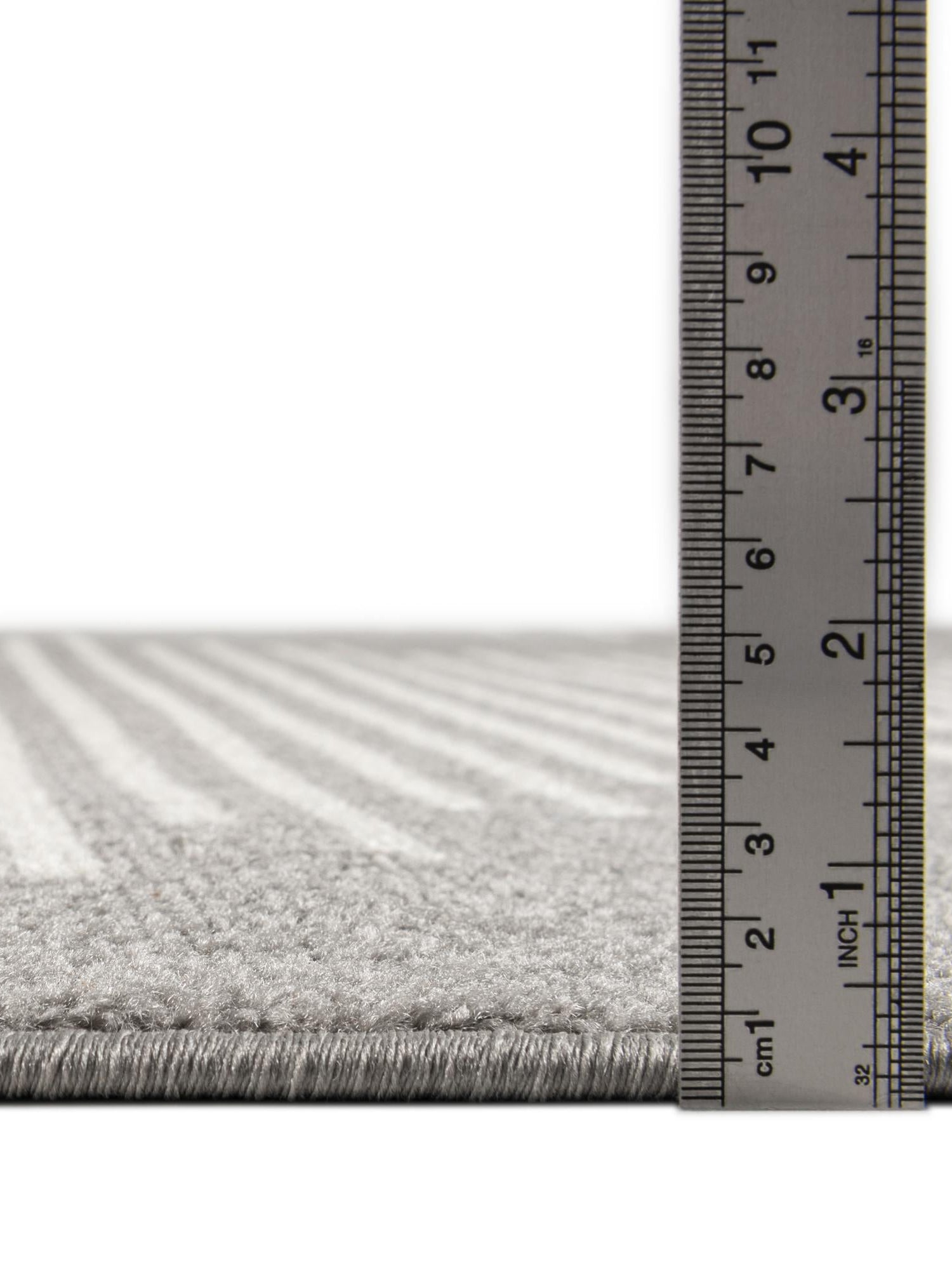 Gray and Ivory 2' x 6' 1 Kai Runner Area Rug Easy Clean 100% Polypropylene With Cotton Backing Modern Geometric Carpet for Living, Dining, Office, Bedroom for Sale at Rug Engine