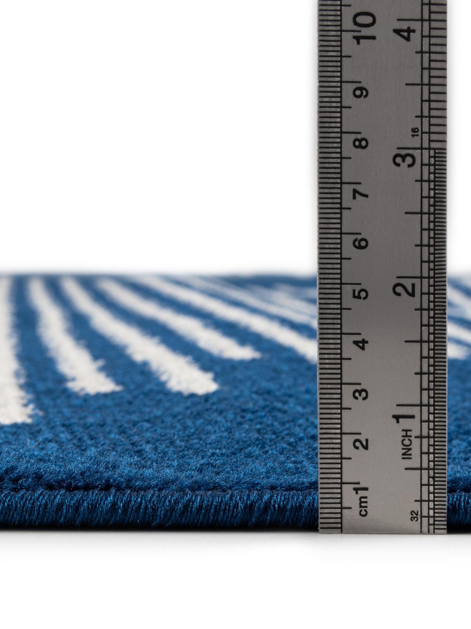 Navy Blue 2' x 3' 1 Kai Rectangle Area Rug Easy Clean 100% Polypropylene With Cotton Backing Modern Geometric Carpet for Living, Dining, Office, Bedroom for Sale at Rug Engine