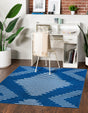 Navy Blue 10' x 10' Kai Square Area Rug Easy Clean 100% Polypropylene With Cotton Backing Modern Geometric Carpet for Living, Dining, Office, Bedroom for Sale at Rug Engine