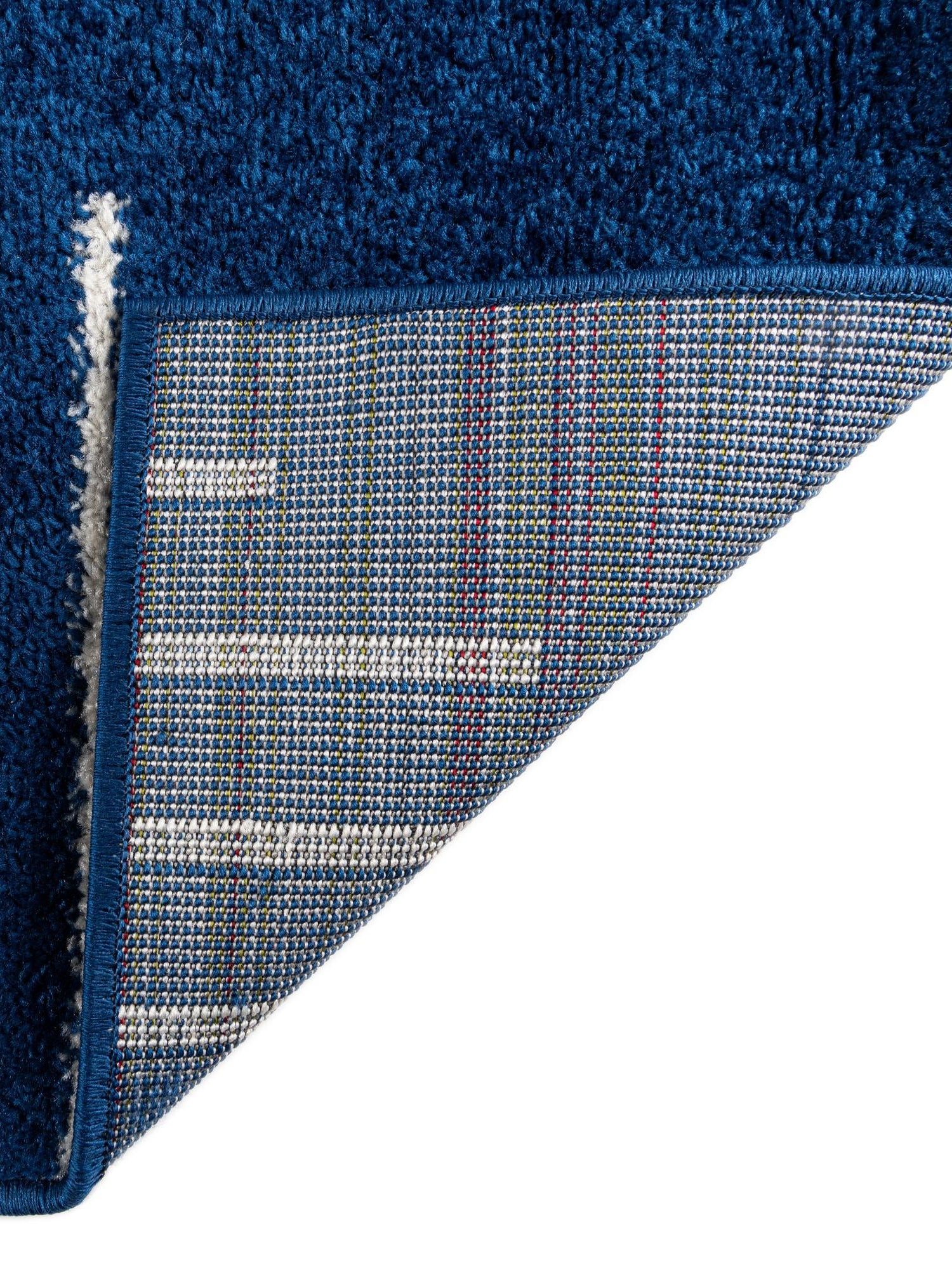 Navy Blue 3' 3 x 14' 1 Kai Runner Area Rug Easy Clean 100% Polypropylene With Cotton Backing Modern Geometric Carpet for Living, Dining, Office, Bedroom for Sale at Rug Engine