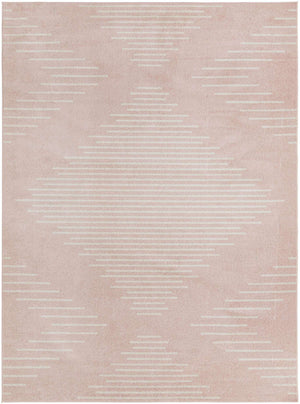 Pink 10' x 13' 1 Kai Rectangle Area Rug Easy Clean 100% Polypropylene With Cotton Backing Modern Geometric Carpet for Living, Dining, Office, Bedroom for Sale at Rug Engine