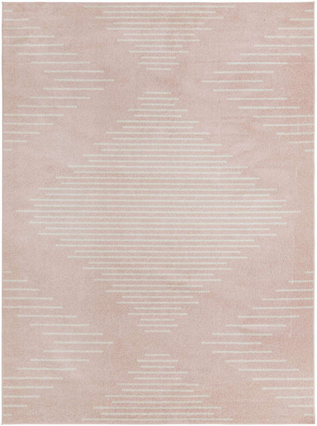 Pink 10' x 13' 1 Kai Rectangle Area Rug Easy Clean 100% Polypropylene With Cotton Backing Modern Geometric Carpet for Living, Dining, Office, Bedroom for Sale at Rug Engine
