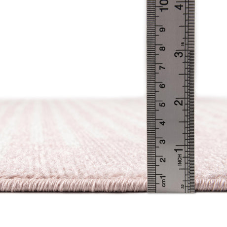 Pink 9' x 12' Kai Rectangle Area Rug Easy Clean 100% Polypropylene With Cotton Backing Modern Geometric Carpet for Living, Dining, Office, Bedroom for Sale at Rug Engine