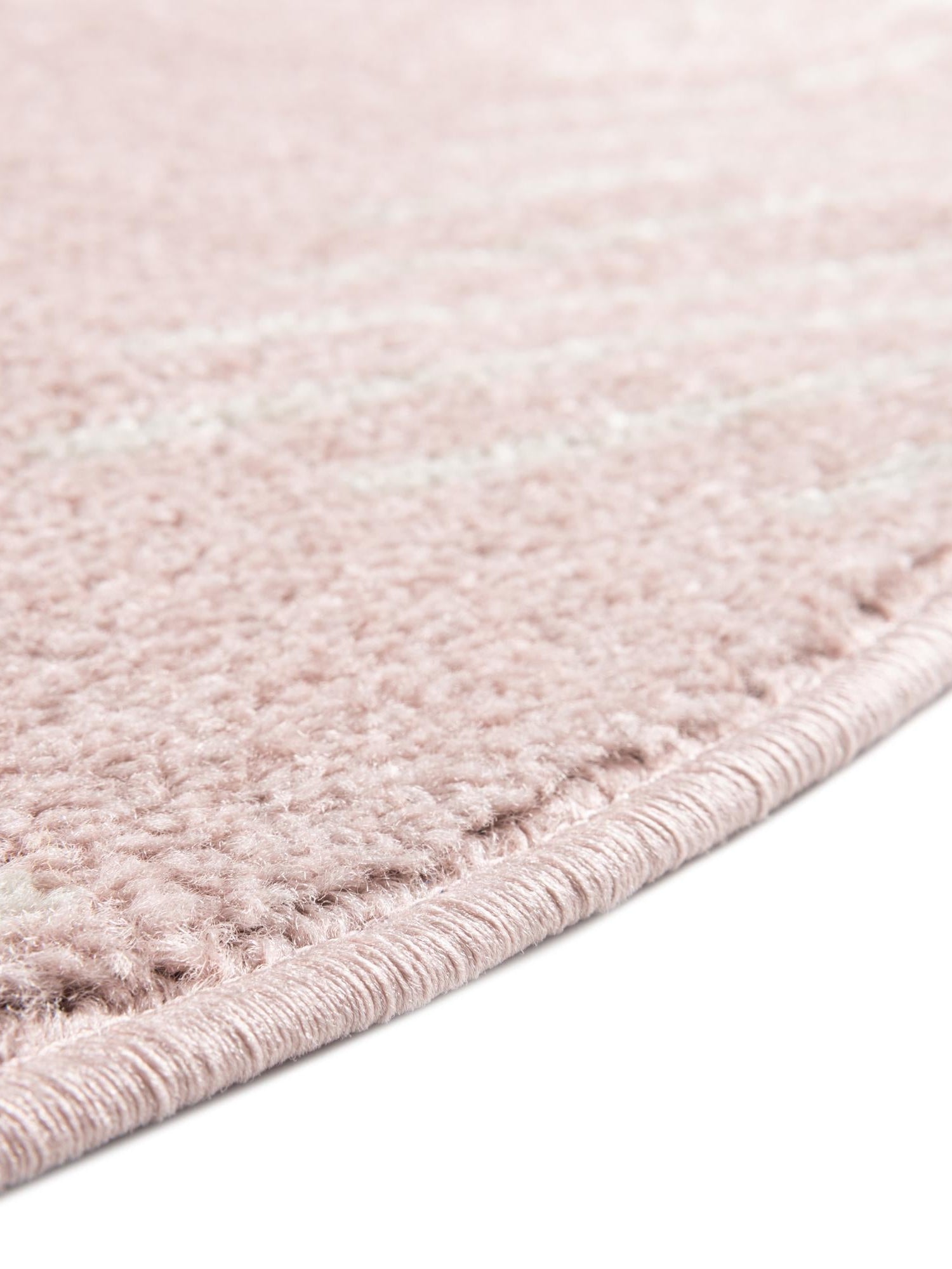 Pink 6' 1 x 6' 1 Kai Round Area Rug Easy Clean 100% Polypropylene With Cotton Backing Modern Geometric Carpet for Living, Dining, Office, Bedroom for Sale at Rug Engine