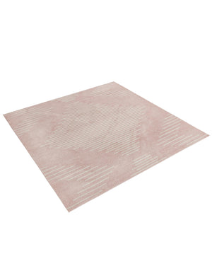 Pink 10' x 10' Kai Square Area Rug Easy Clean 100% Polypropylene With Cotton Backing Modern Geometric Carpet for Living, Dining, Office, Bedroom for Sale at Rug Engine