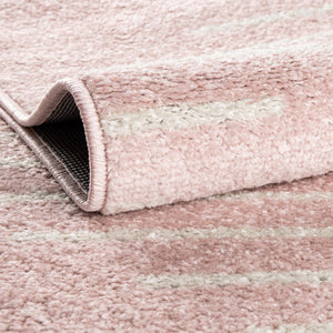 Pink 10' x 10' Kai Square Area Rug Easy Clean 100% Polypropylene With Cotton Backing Modern Geometric Carpet for Living, Dining, Office, Bedroom for Sale at Rug Engine