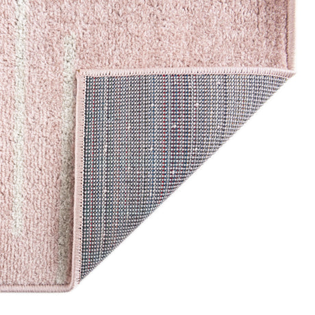 Pink 5' 3 x 5' 3 Kai Square Area Rug Easy Clean 100% Polypropylene With Cotton Backing Modern Geometric Carpet for Living, Dining, Office, Bedroom for Sale at Rug Engine