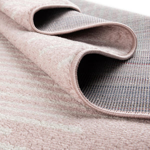 Pink 10' x 10' Kai Square Area Rug Easy Clean 100% Polypropylene With Cotton Backing Modern Geometric Carpet for Living, Dining, Office, Bedroom for Sale at Rug Engine